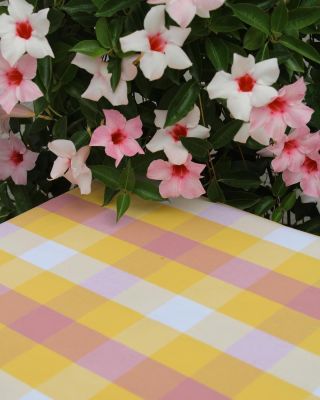 ☀️Zářivě slunečný vzor Luiza máme v nové barevné kombinaci s růžovou. 💗 Můžete si ho u nás zakoupit v metráži, nebo jako...